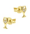Sparkling Cheers Silver Stud Earring STS-6952